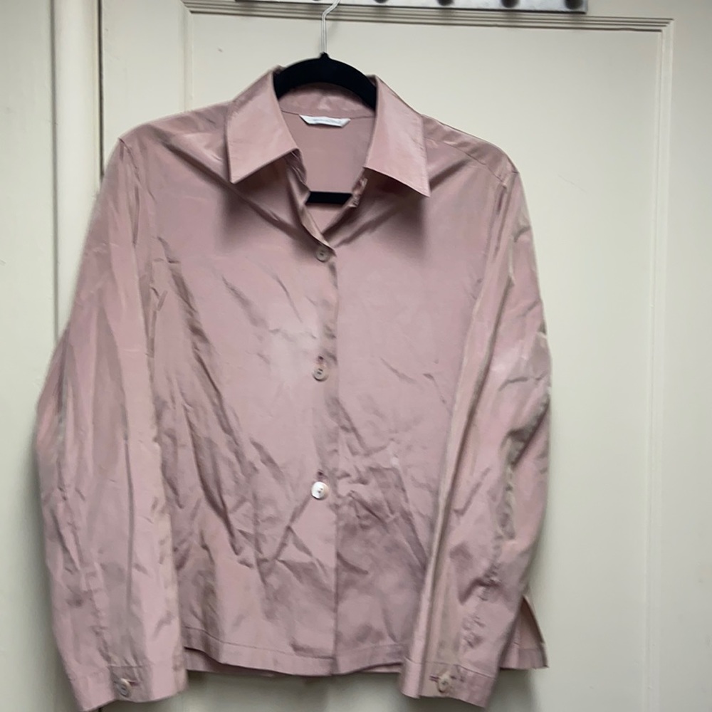 MaxMara Mauve Pink Blouse sz 8 made in Italy